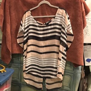 Torrid size 1 sheer stripped tunic.